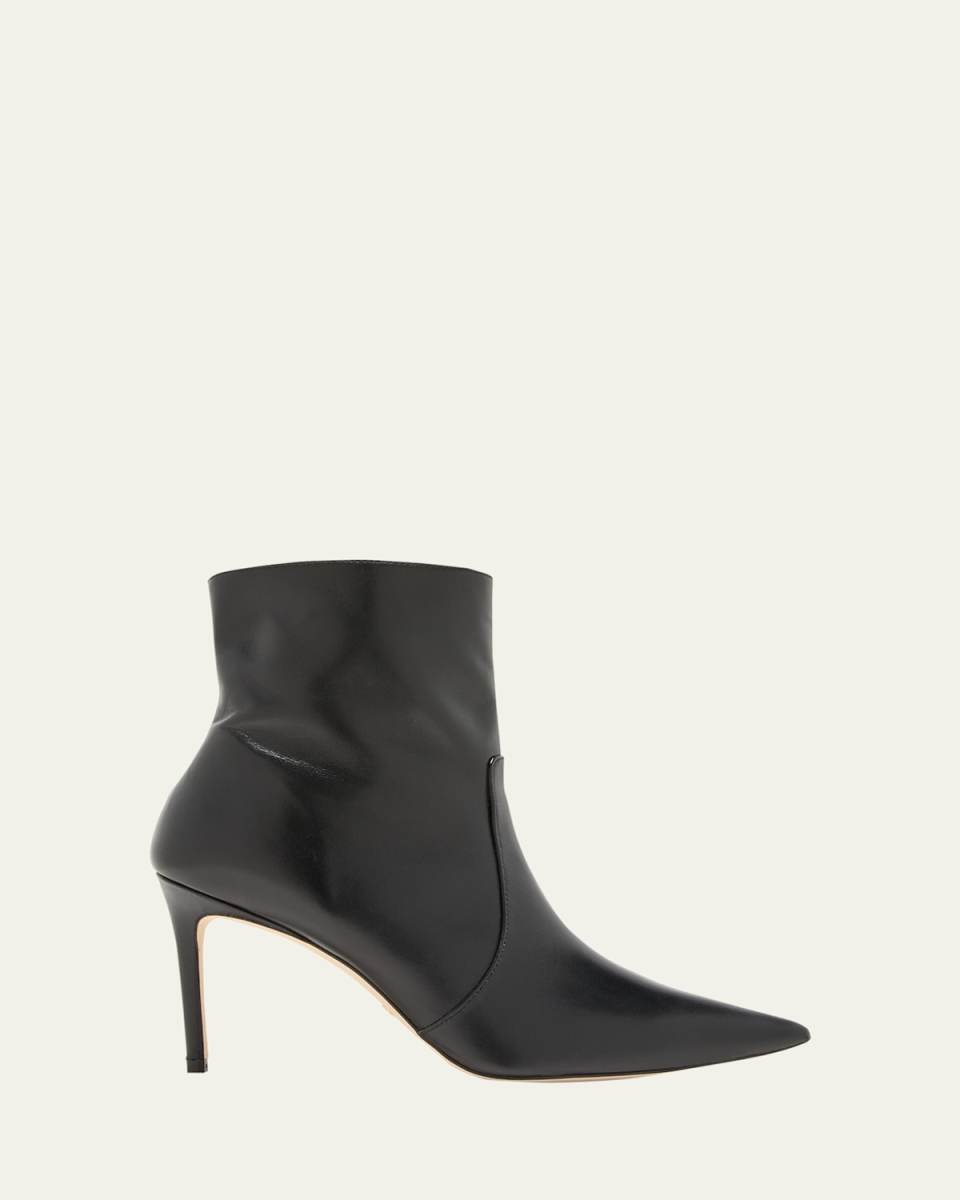 Stuart Leather Stiletto Booties